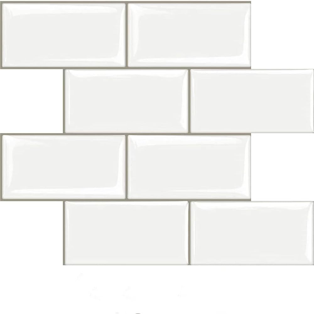 STICKGOO 10-Sheet Peel and Stick Subway Tile, Stick on Tiles Backsplash for Kitchen & Bathroom in... | Amazon (US)