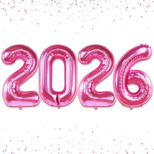 KatchOn, Giant Pink 2026 Number Balloons - 42 Inch | New Year Balloons for New Years Decorations ... | Amazon (US)