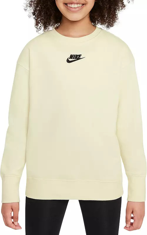 Nike Girls' Sportswear Club Fleece Crewneck Sweatshirt | Dick's Sporting Goods