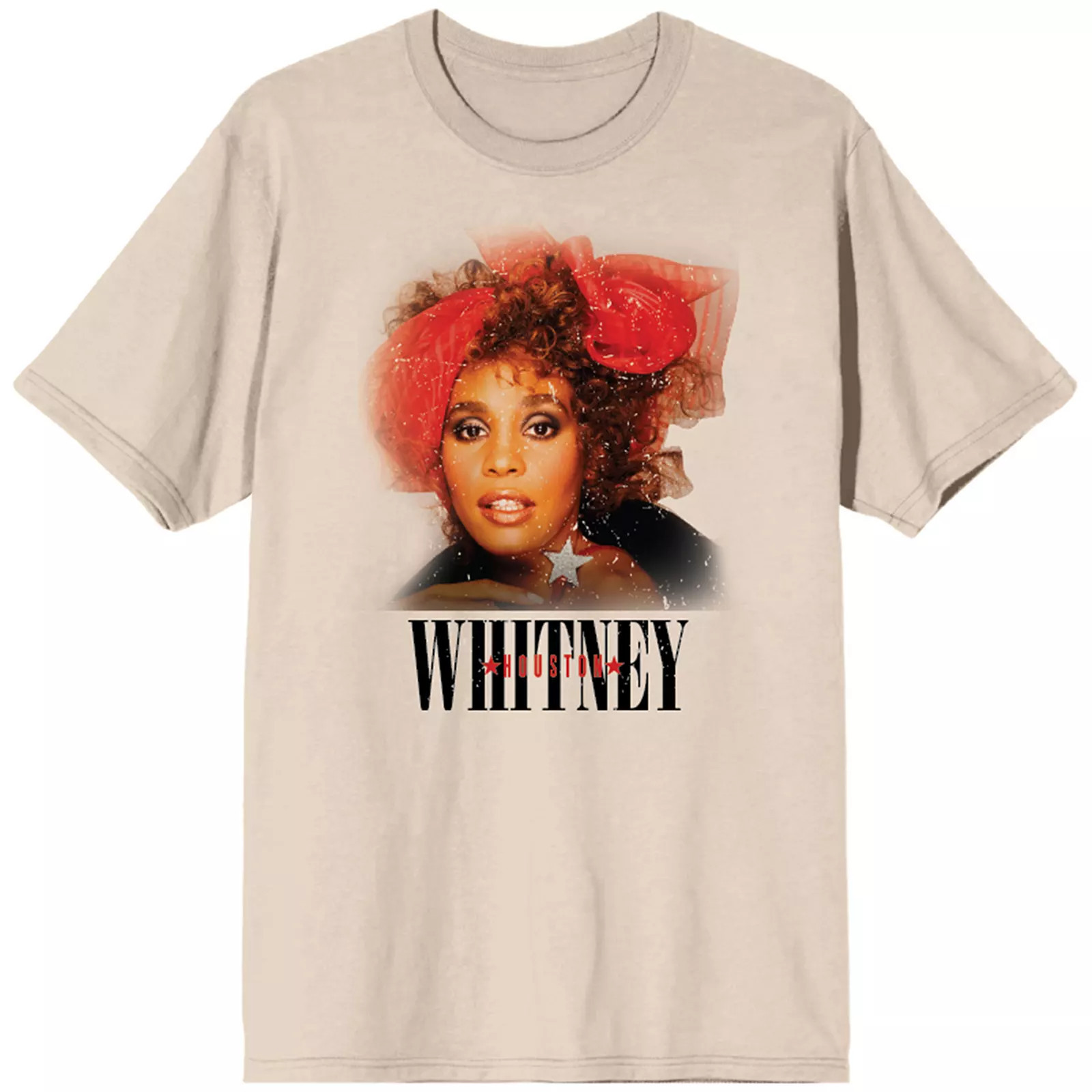 Juniors' Whitney Houston Close Up Graphic Tee, Girl's, Size: XXL, Beige Khaki | Kohl's