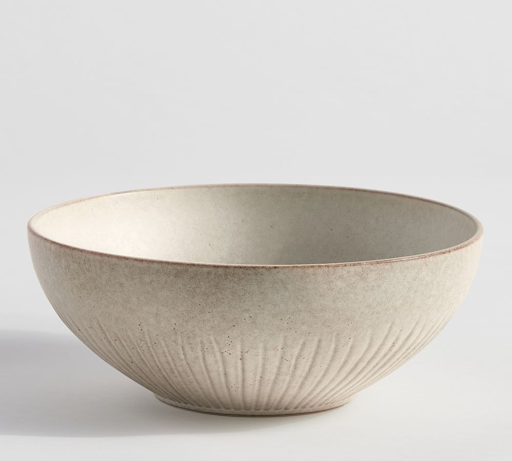 Ridge Textured Stoneware Serving Bowl | Pottery Barn (US)