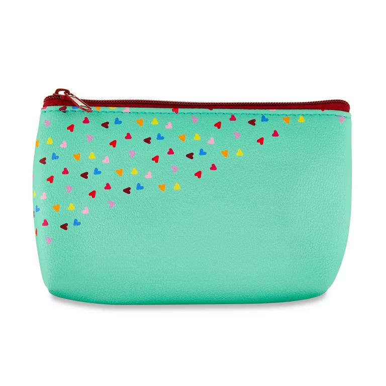 Valentine's Day Teal Love Zipper bag, 2.5", by Way To Celebrate | Walmart (US)