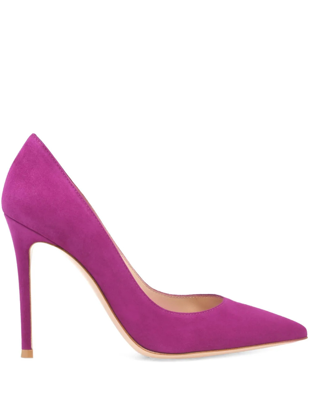 Gianvito Rossi 105mm Gianvito suede stiletto-heel pumps - Purple | Farfetch Global