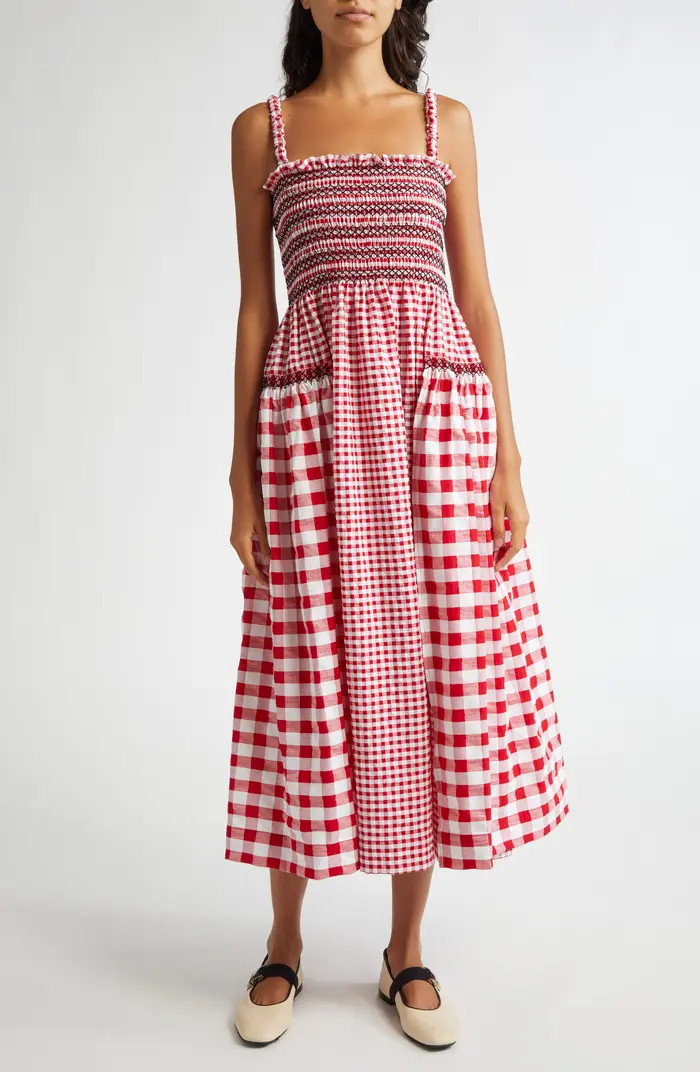 Molly Goddard Jacob Smocked Gingham Sundress | Nordstrom | Nordstrom