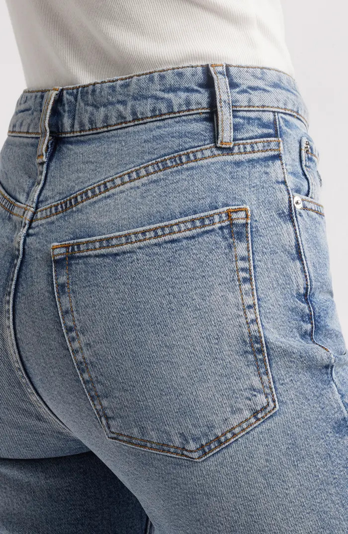 The Ruler Raw Hem High Waist Ankle Straight Leg Jeans | Nordstrom