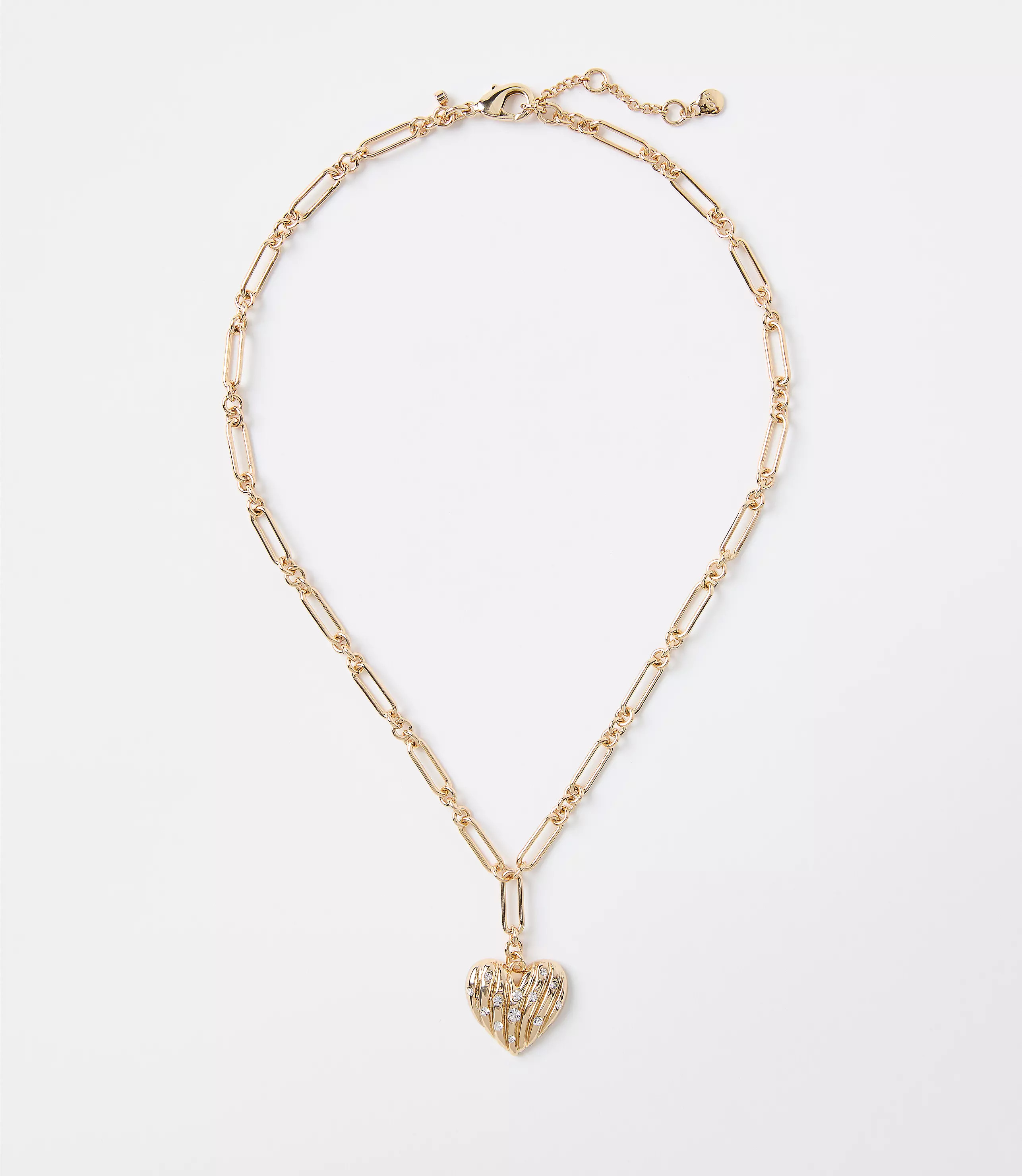 Sparkle Heart Pendant Necklace | LOFT