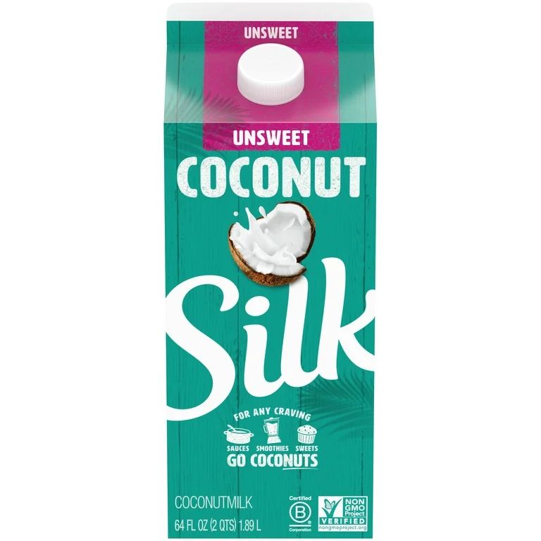 Silk Unsweetened Coconut Milk, Half Gallon | Walmart (US)