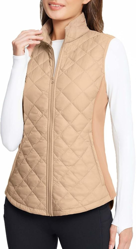 BALEAF Women's Puffer Vest Lightweight Winter Warm Stand Collar Quilted Vests Water Resistant Zip... | Amazon (US)
