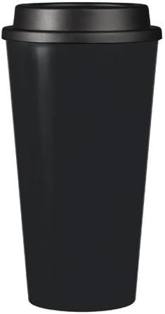 Reusable To Go Hot & Cold Beverage Tumbler - Double Wall with Sip Lid - 16oz. Capacity - Black | Amazon (US)