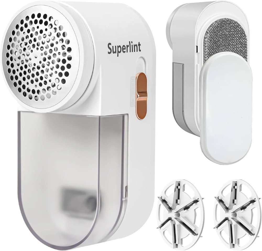 SUPER LINT Electric Fabric Shaver, USB Powered Sweater Lint Remover Shaver, 2AA Battery Operated ... | Amazon (US)