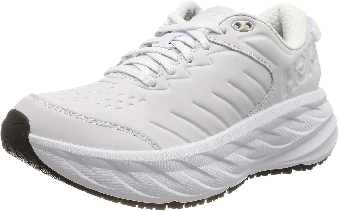 HOKA ONE ONE Womens Bondi SR Leather Trainers | Amazon (US)