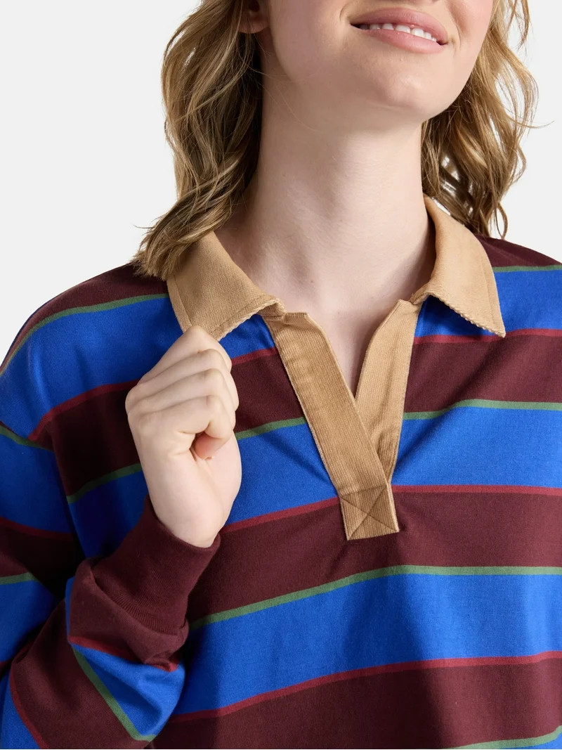 Netflix Stranger Things Cotton Rugby Polo from No Boundaries, Women’s and Women’s Plus | Walmart (US)