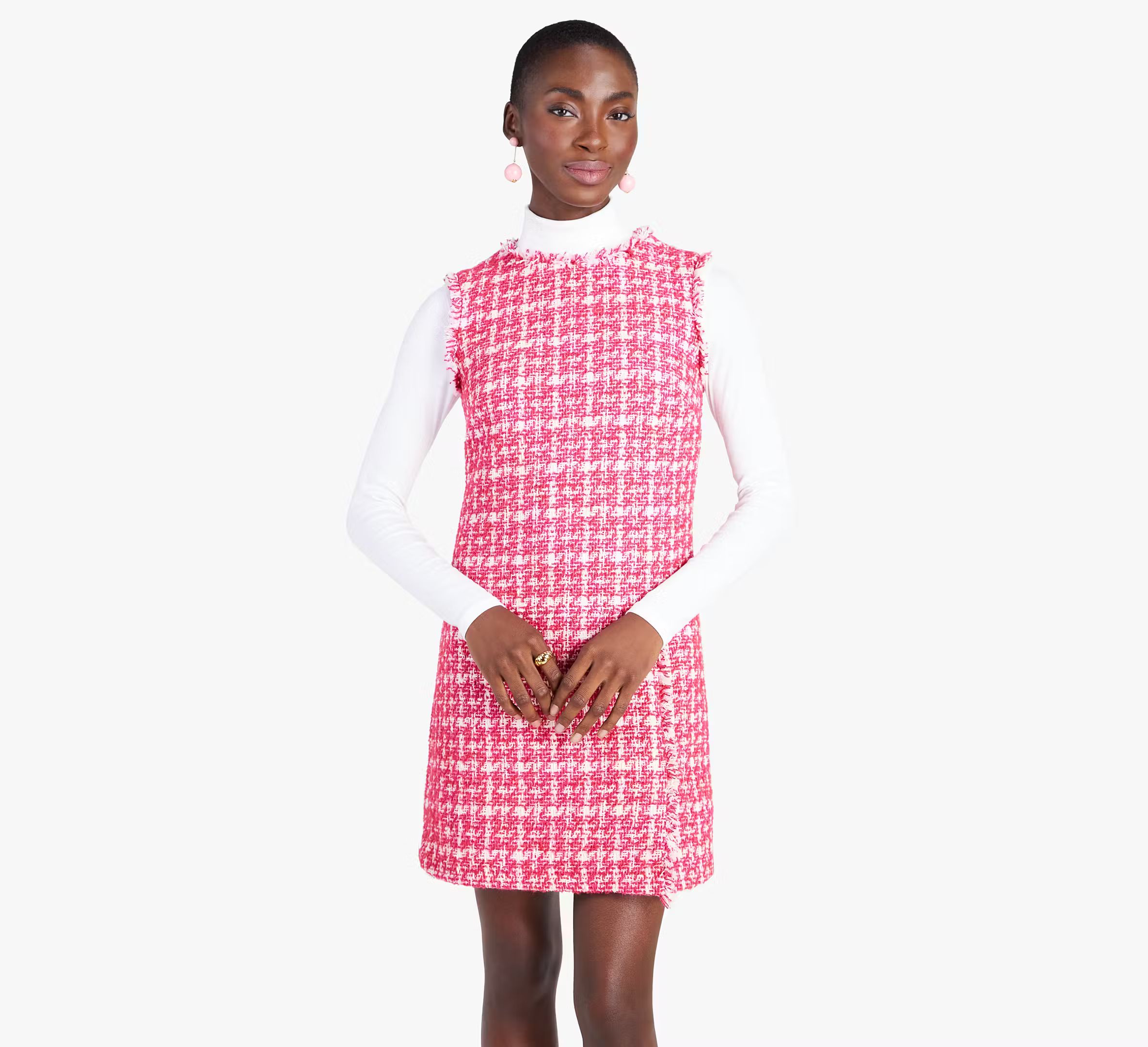 Kate Spade Plaid Tweed Dress, Pink - 8 | Kate Spade (US)