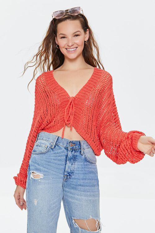 Crochet Lace-Up Crop Top | Forever 21 (US)