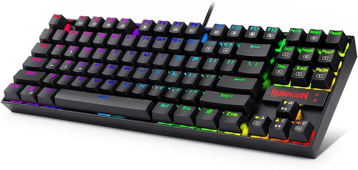 Redragon K552-RGB Mechanical Gaming Keyboard Compact 87 Key Mechanical Computer Keyboard KUMARA U... | Amazon (US)