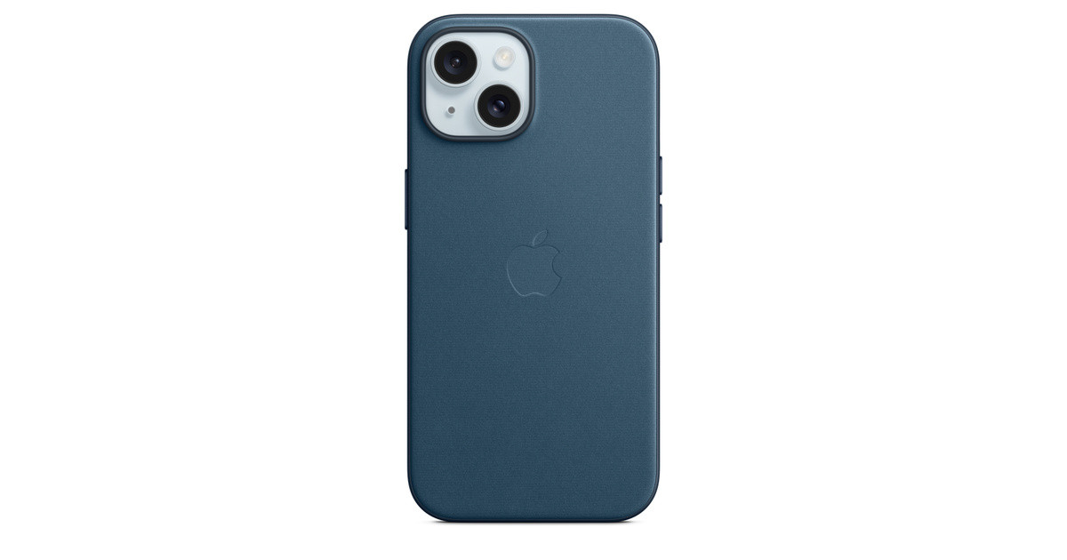 iPhone 15 FineWoven Case with MagSafe - Pacific Blue | Apple (US)