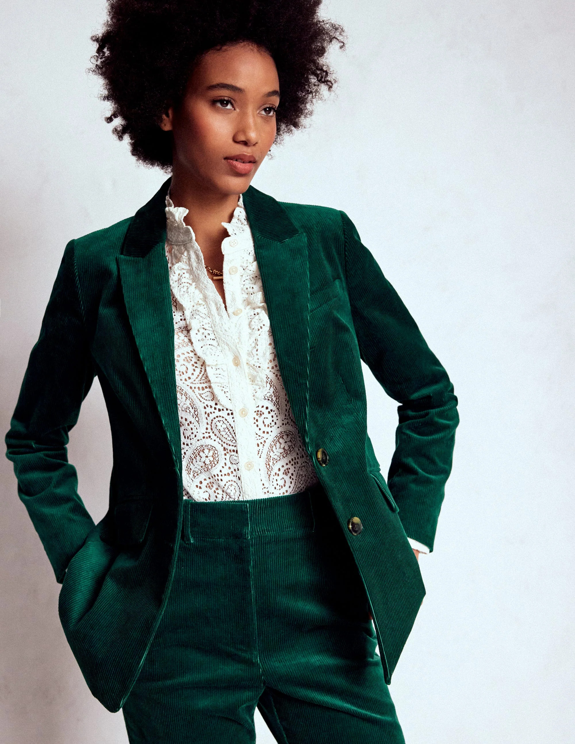 Stamford Cord Blazer-Fern | Boden UK