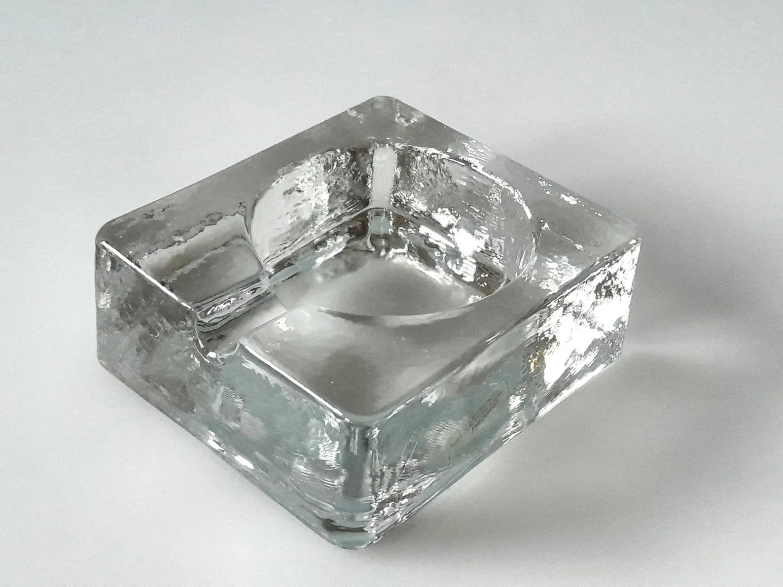 Minimalist block glass ashtray | Etsy (Global)