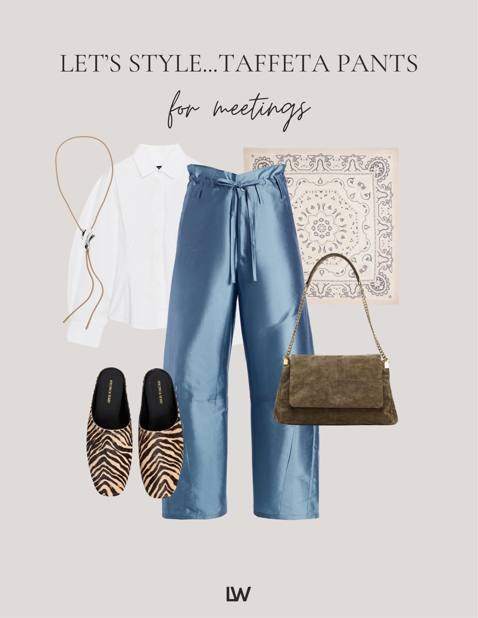 Let’s style…taffeta pants! I’m a size 1 in these pants and took a M in the top and I’m 5’7!