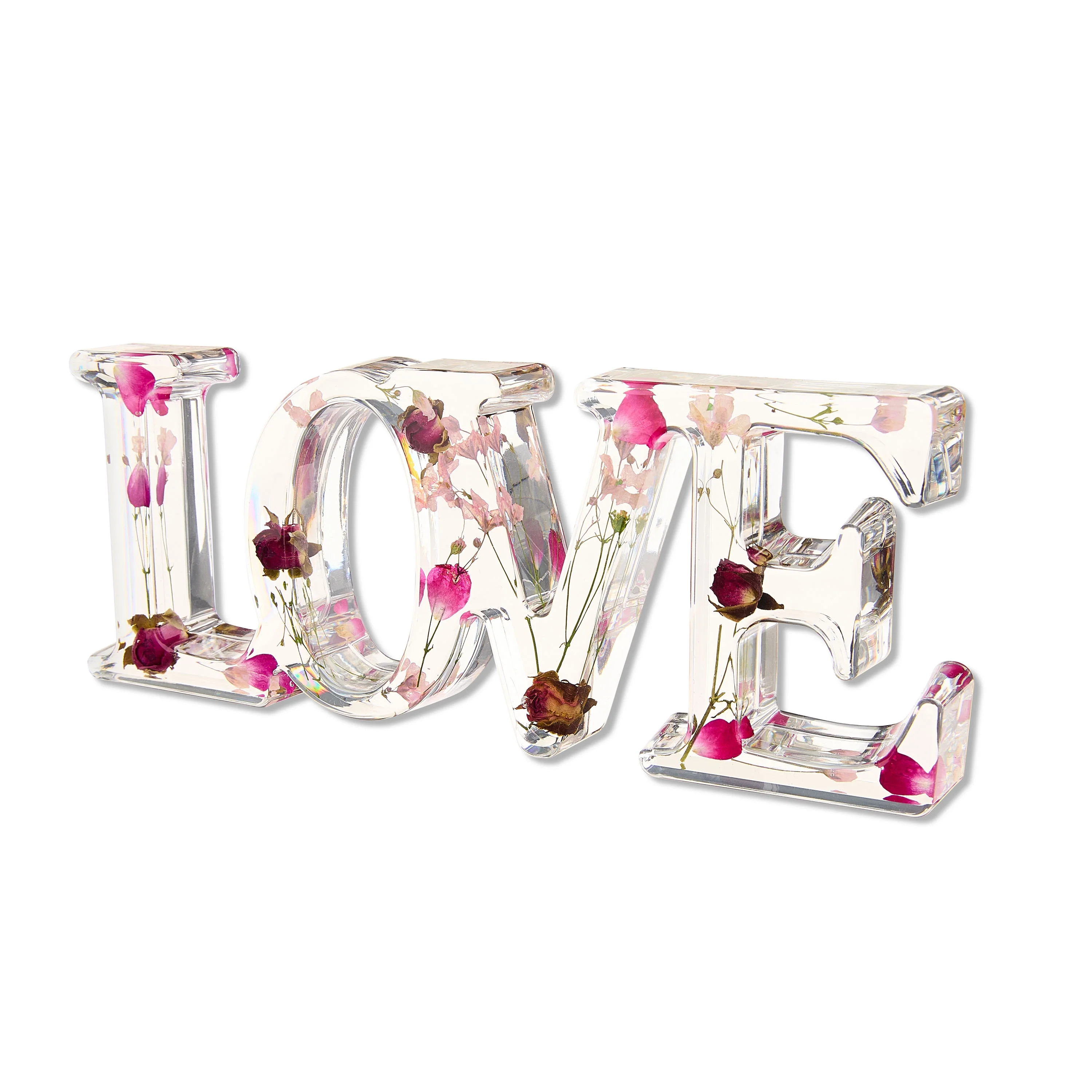 Floral Love Tabletop Decoration, Multicolor, 3", Valentine's Day by Way To Celebrate | Walmart (US)