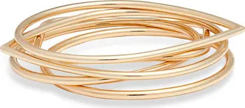 Open Edit Set of 5 Assorted Mixed Shape Bangles | Nordstrom | Nordstrom