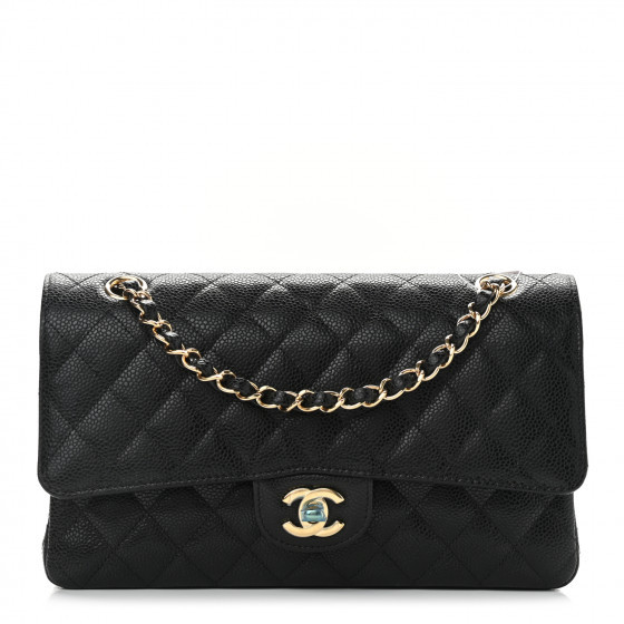 CHANEL Caviar Quilted Medium Double Flap Black | FASHIONPHILE | Fashionphile