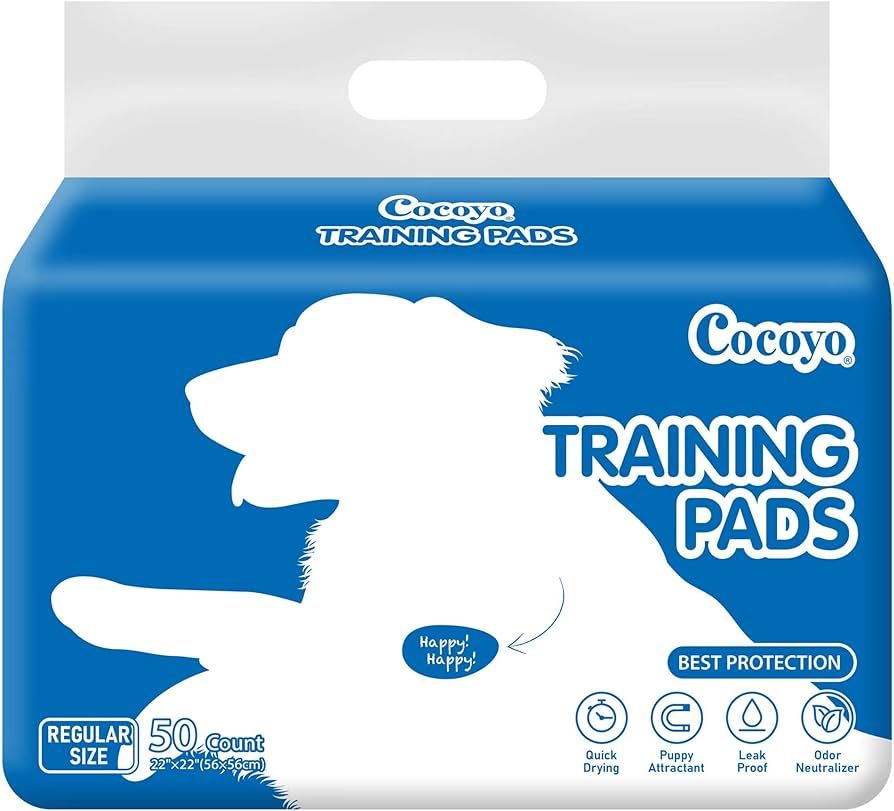 COCOYO Best Value 22"x22" Dog Training Pads 50 Count | Dog Pee Pads | Super Absorbent Puppy Pads,... | Amazon (US)