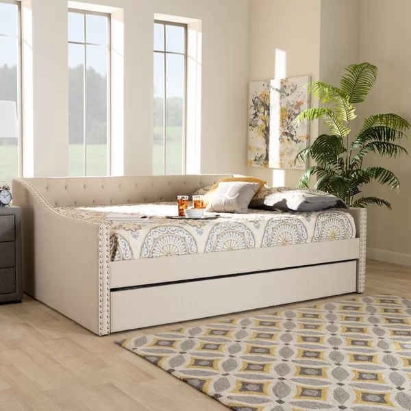 Davian Upholstered Daybed with Trundle | Wayfair North America