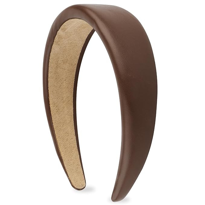 Canitor 1.7 Inch PU Leather Headbands for Women Girls Thick Wide Padded Headband for Women' Hair ... | Amazon (US)