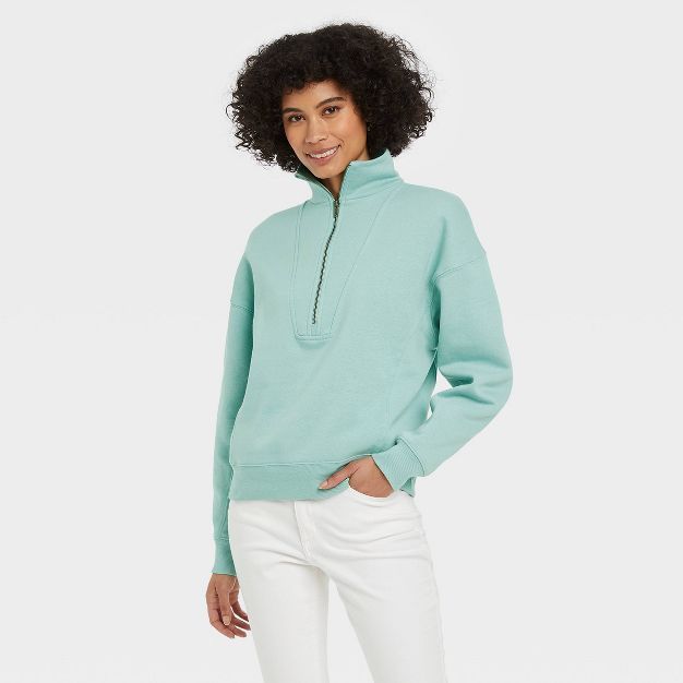 Women's French Terry Quarter Zip Sweatshirt - Universal Thread™ | Target