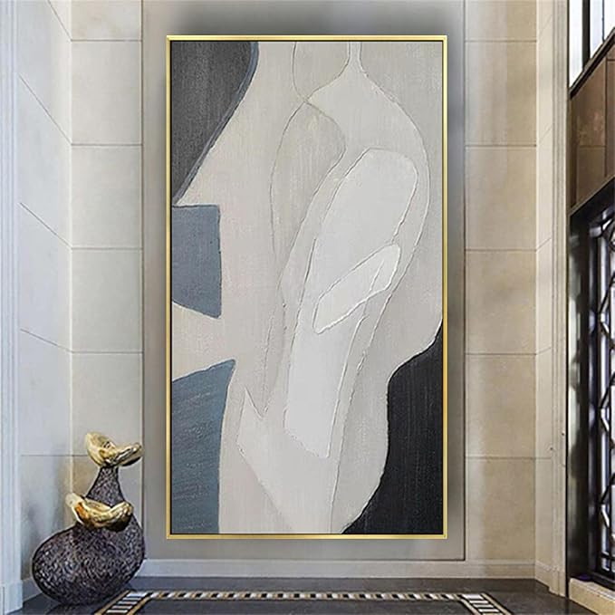 Framed Abstract Large Size Pattern Canvas oil Painting Simplicity modern Oversize Wall art Pictur... | Amazon (US)