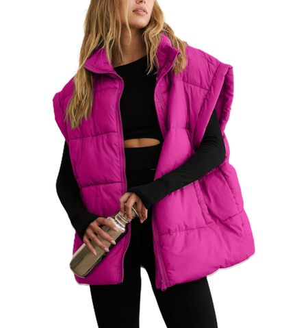 APAFES Women Winter Oversized Puffer Vest Lightweight Stand Collar Flysleeve Insulated Padded Puffy Jackets Coat with Pockets

#LTKstyletip #LTKfindsunder100 #LTKfindsunder50
