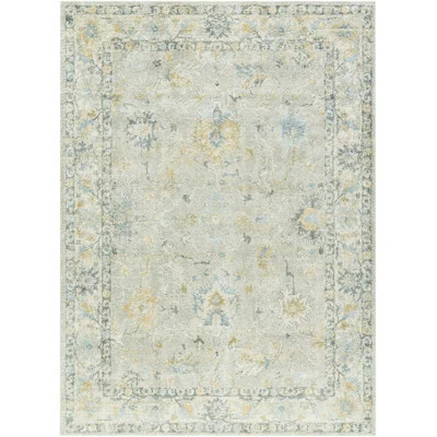 Krahn Oriental Machine Woven Polyester/Polypropylene Area Rug in Blue/Tan/Gray | Wayfair North America