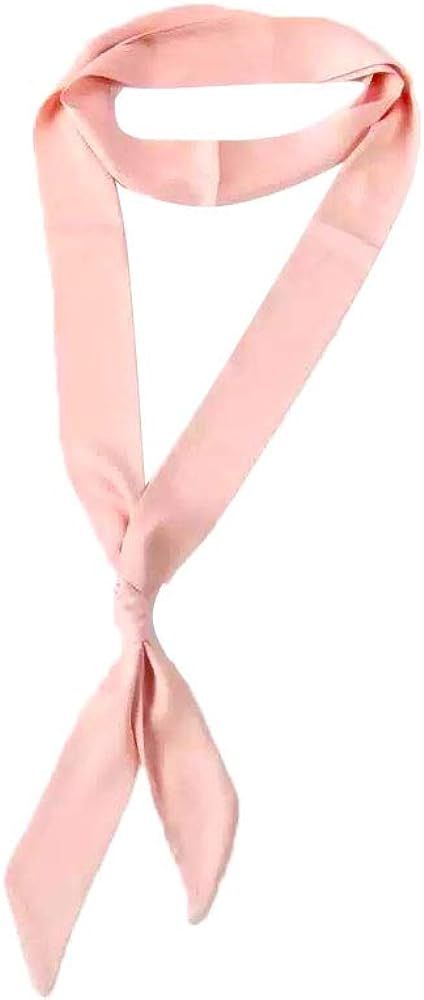 Stylish Soft Scarf Ribbon Scarf Long Skinny Satin Belt Sash Necktie Neck Scarf Choker for Women | Amazon (US)