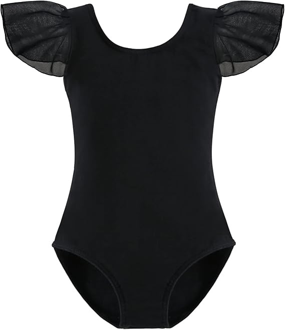 Stelle Girls Toddler Leotard for Ballet Dance Leotards Gymnastics Ruffle Short Sleeve Outfits | Amazon (US)