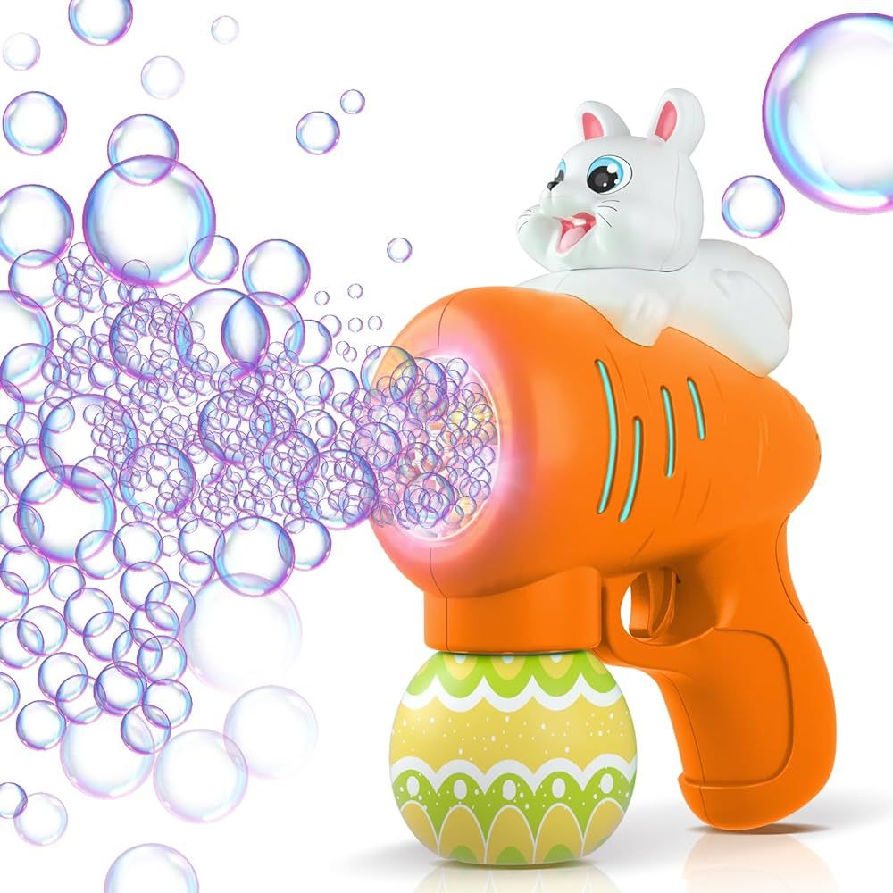 SpringFlower Easter Bubble Machine,Bubbles Gun for Toddlers, Outdoor Toys Bunny Bubble Blower for... | Amazon (US)