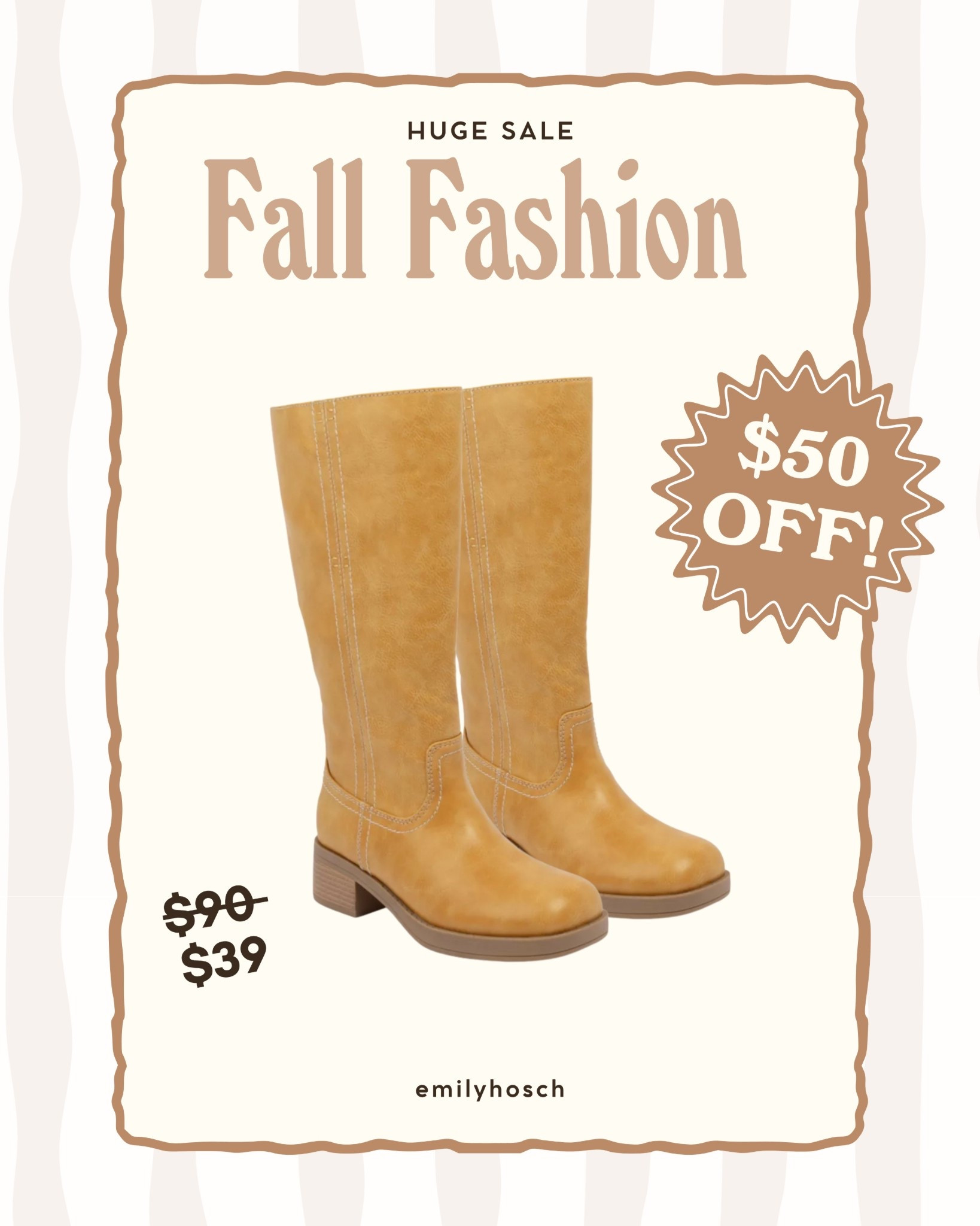 The trending banana boots for fall are on MAJOR SALE at belk! $90 down to $40… RUN! 

Banana boots  fall boots  tall boots  fall fashion  tan boots  short heel  knee boots  knee high boots  trending  trending shoes  shoes  fashion  huge sale  savings  Black Friday  major savings  discounts  emilyhosch 

#LTKFindsUnder50 #LTKShoeCrush #LTKSaleAlert