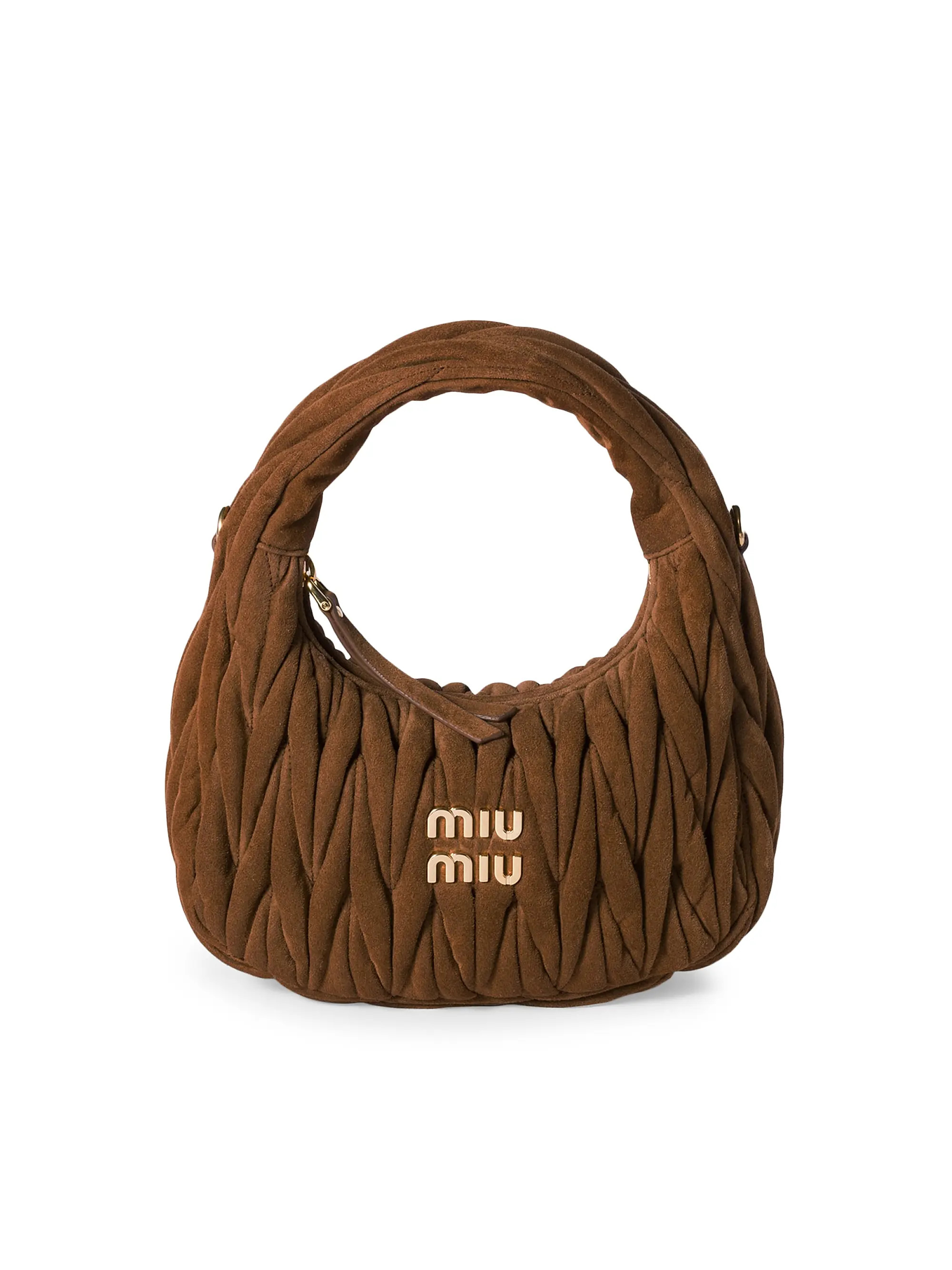 Miu Miu Wander Matelassé Suede Top Handle Bag | Saks Fifth Avenue | Saks Fifth Avenue