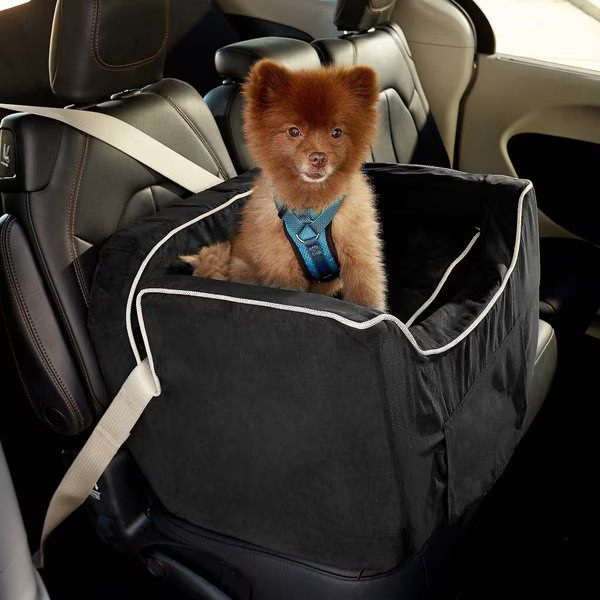 Snoozer Pet Products Luxury Lookout II Micro Suede Dog & Cat Car Seat, Buckskin, Medium | Chewy