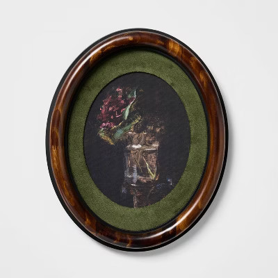 9"x11" Oval Frame Floral Wall Art - Threshold™ designed with Studio McGee | Target