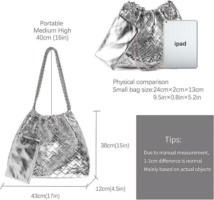 SHARPAD Woven Bag for Women, Vegan Leather Tote Bag Summer Beach Handbag Purse Retro Handmade Tra... | Amazon (US)