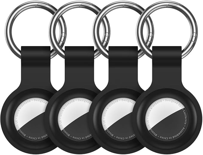 Compatible with AirTag Holder Case Keychain 4 Pack,Silicone for Air Tags Key Chain Ring Case Cove... | Amazon (US)