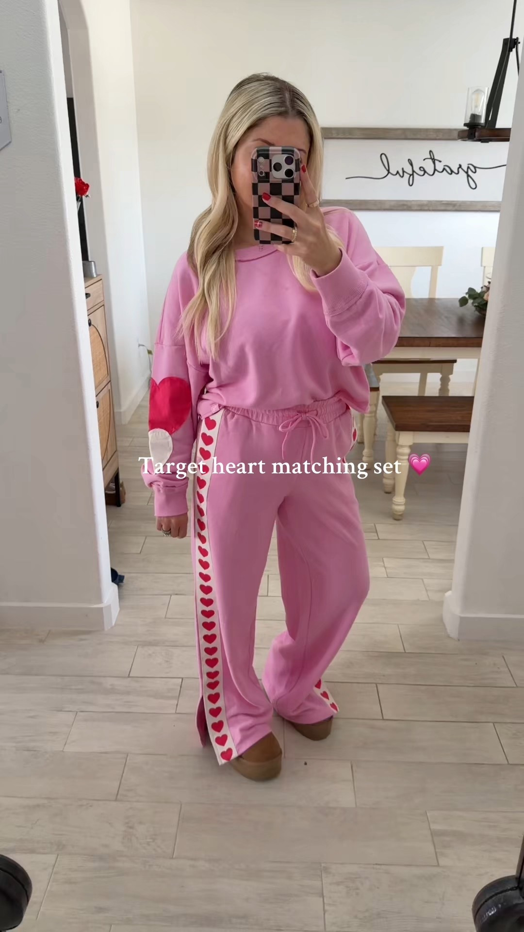 Valentine’s Day matching set 💗
Med sweater 
Small pants 
Ugg boots tts


#LTKFindsUnder50 #LTKFindsUnder100 #LTKootd