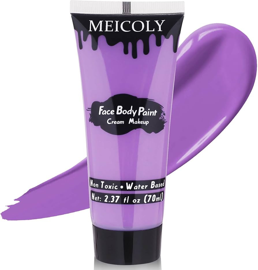 MEICOLY Cream Light Purple Face Body Paint,2.37Oz Large Tube Water Based Full Body Paint for Adul... | Amazon (US)