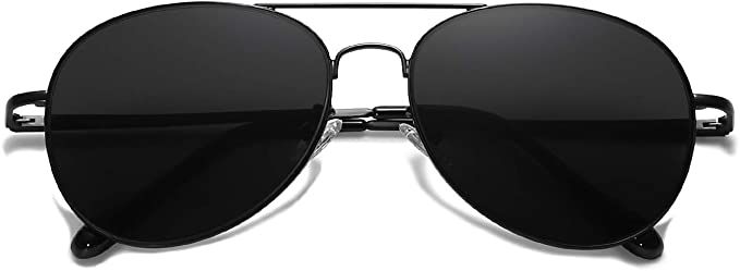 SOJOS Classic Aviator Sunglasses for Women Men Metal Frame Spring Hinges SJ1030 | Amazon (US)