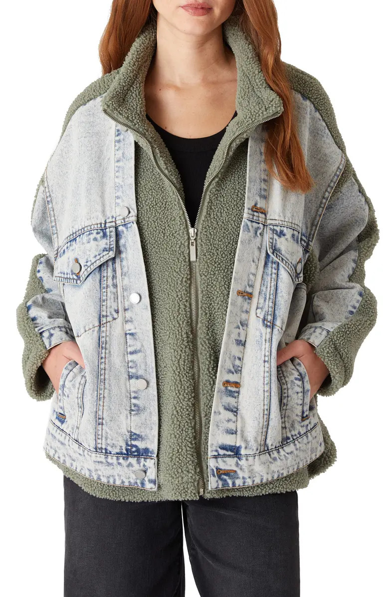 BLANKNYC Denim & Faux Shearling Trucker Jacket | Nordstromrack | Nordstrom Rack