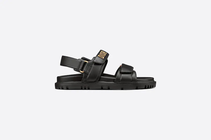 DiorAct Sandal Black Lambskin | DIOR | Dior Couture