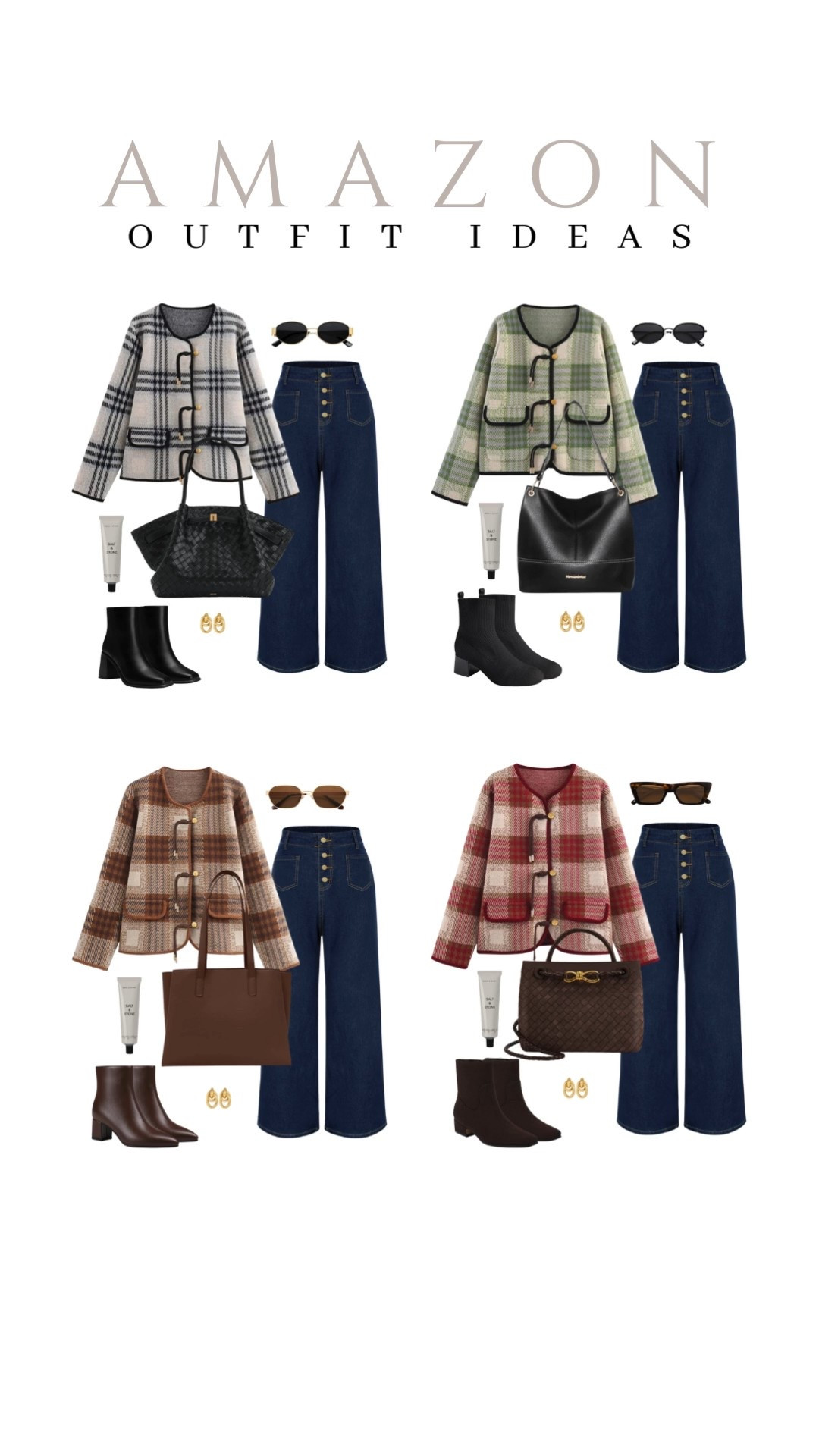 This plaid button down cardigan coat is so chic! Sharing five simple outfit ideas you will love.
block heel ankle boots, medium tote bag, oval sunglasses, salt and stone hand cream, dangle earrings, ways to style, casual outfit inspo, capsule wardrobe, favorite finds, top picks, mom outfit, everyday style, transitional style, trendy look, viral style, affordable look, amazon favorites, winter to spring outfit idea

#LTKSeasonal #LTKU #LTKootd