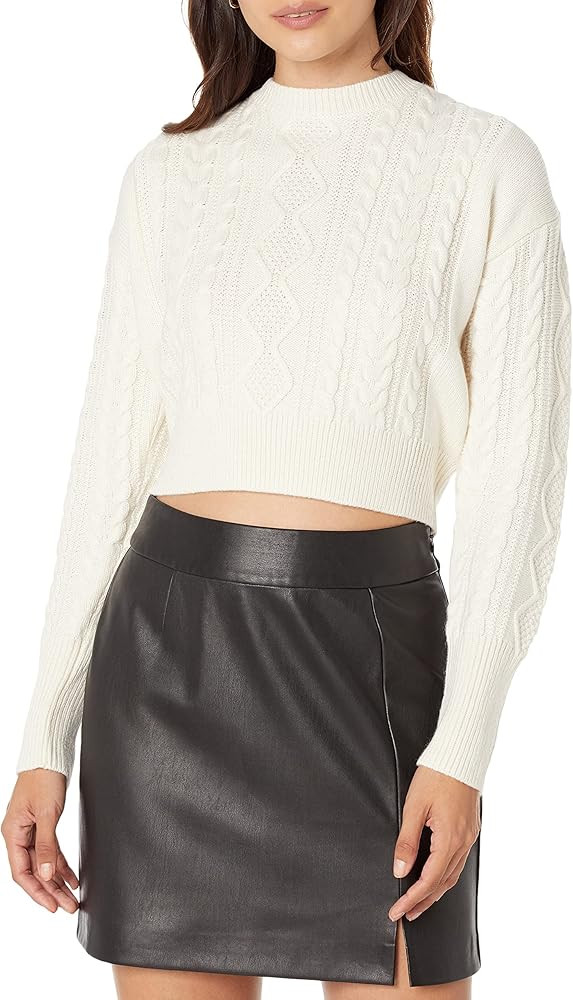 The Drop Women's Waylon Cropped Cable Sweater | Amazon (US)