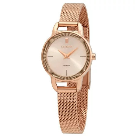 Citizen Quartz Rose Dial Rose Gold-tone Ladies Watch EZ7003-51X | Walmart (US)